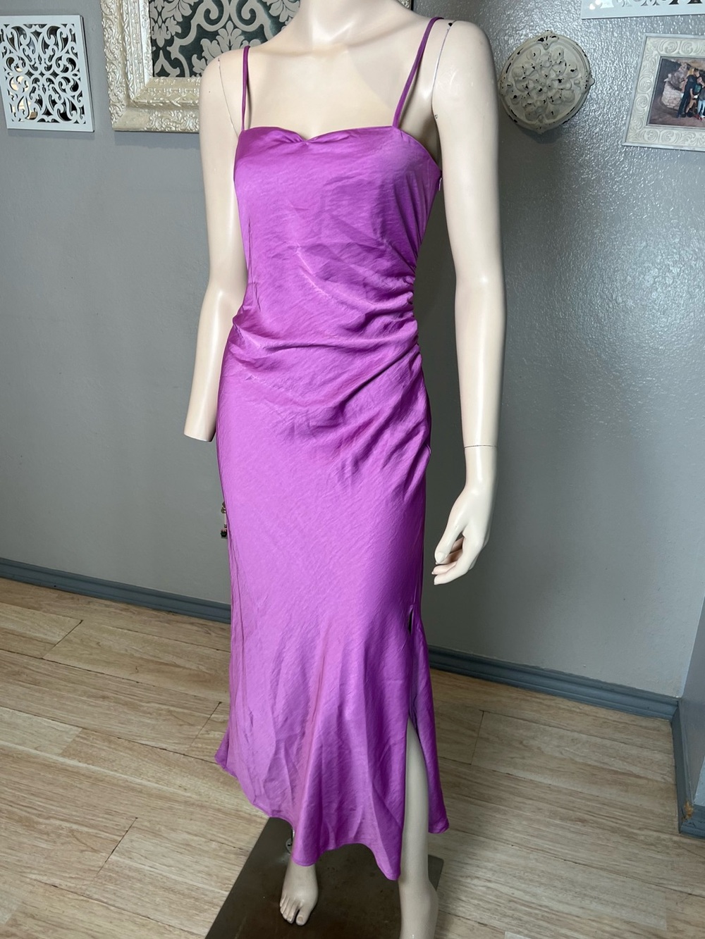 House of Harlow 1960 Bright Lilac Purple Slip Maxi Dress with Spaghetti Straps